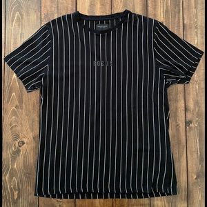 Denim & Flower (Ricky Singh) Focus Striped T-shirt - Size XL